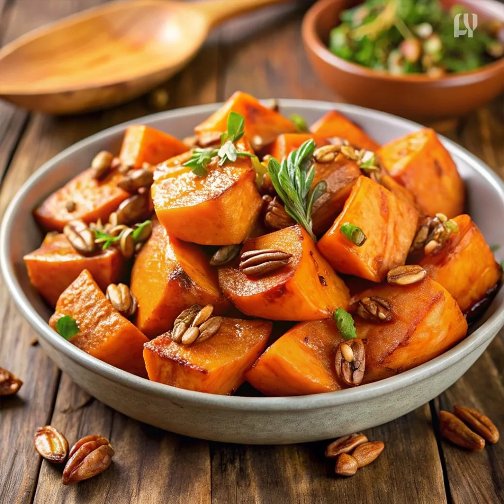 Roasted Sweet Potatoes with Cinnamon - Vegetable Side Dishes